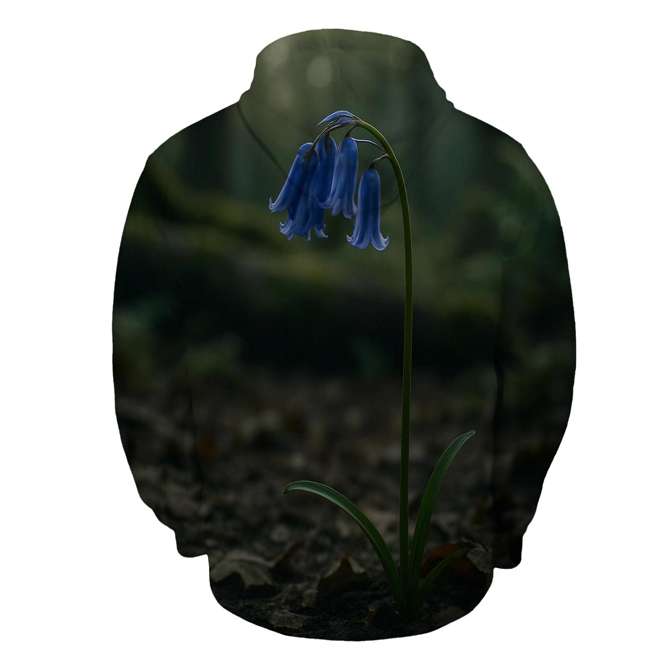 Wild Bluebell Root Crown Portrait lightweight hoodies