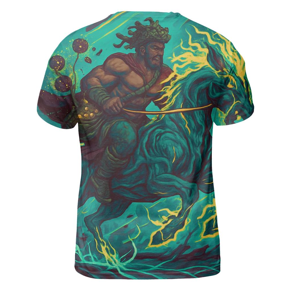 Thundervine Beast Rider vibrant all-over design tees