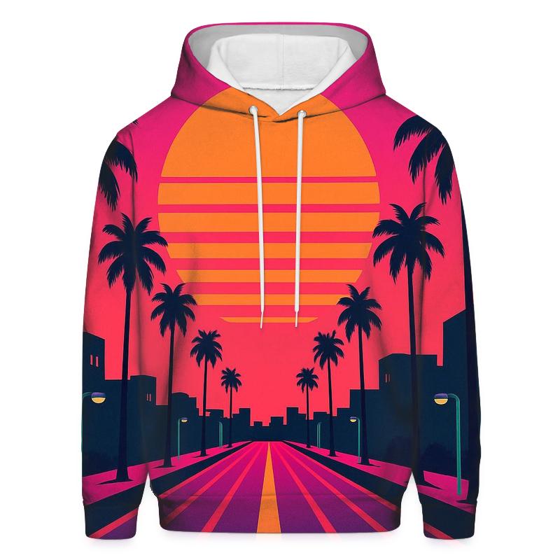 Neon Sunset Boulevard heavyweight hoodies