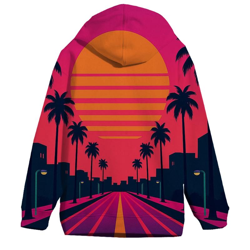 Neon Sunset Boulevard heavyweight hoodies