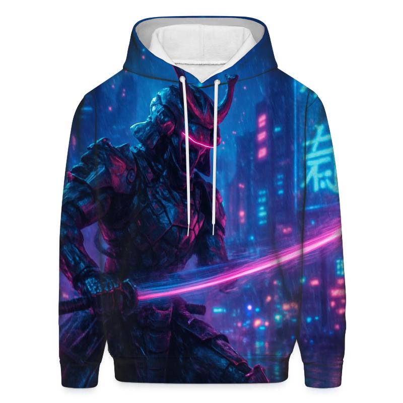 Neon Cyber Samurai hoodies fashion