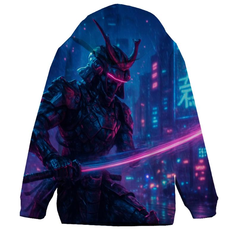 Neon Cyber Samurai hoodies fashion