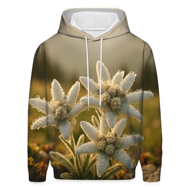 Dawn Dew On Alpine Edelweiss premium hoodies