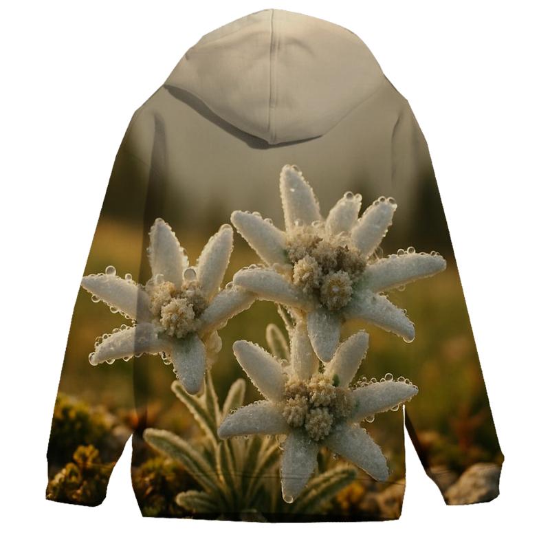 Dawn Dew On Alpine Edelweiss premium hoodies