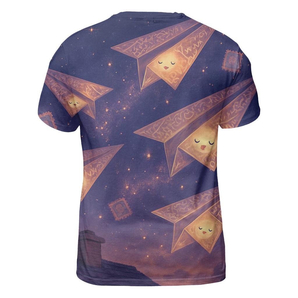 Paperplane Constellation Choir trendy printed shirt styles