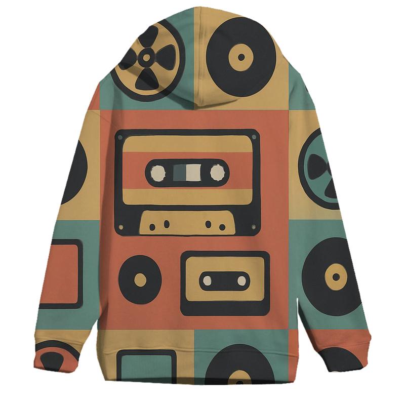 Cassette Mosaic Pattern hoodie trends