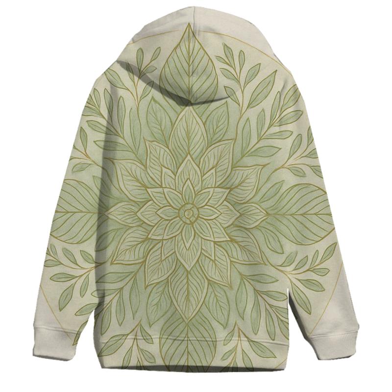 Botanical Line Mandala hoodie trends