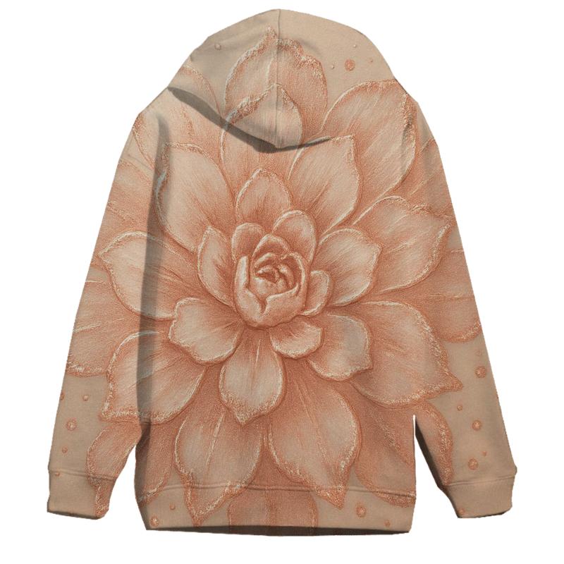 Rose Gold Bloom designer hoodies