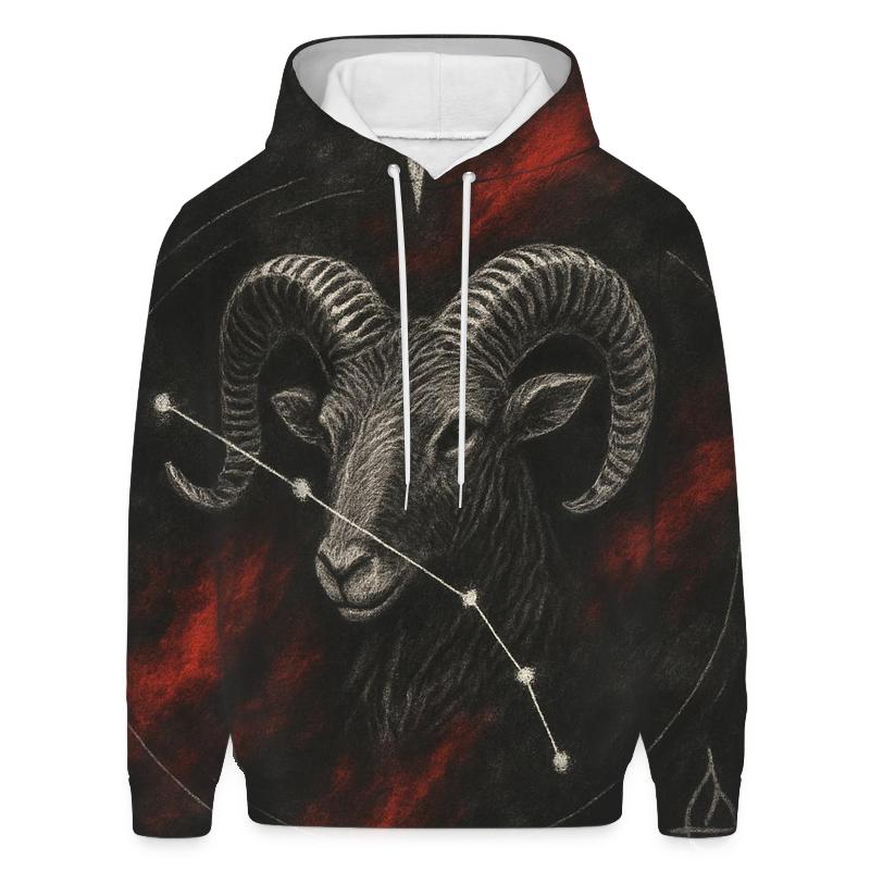 Aries Fire Constellation Map zip-up hoodies