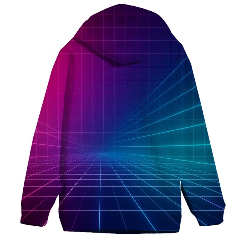 Neon Grid Horizon heavyweight hoodies