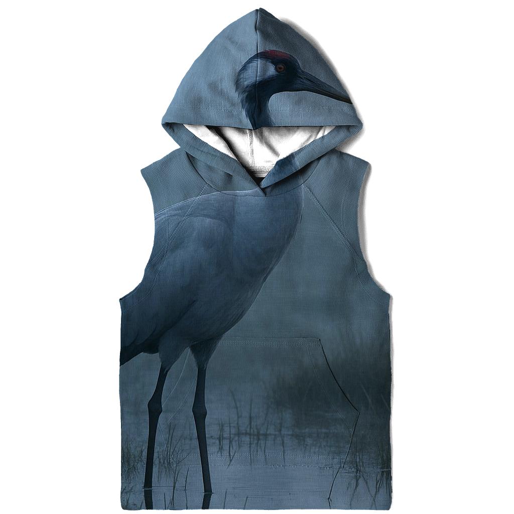 Bog Sentinel Eurasian Crane embroidered hoodies