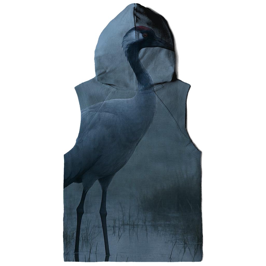 Bog Sentinel Eurasian Crane embroidered hoodies
