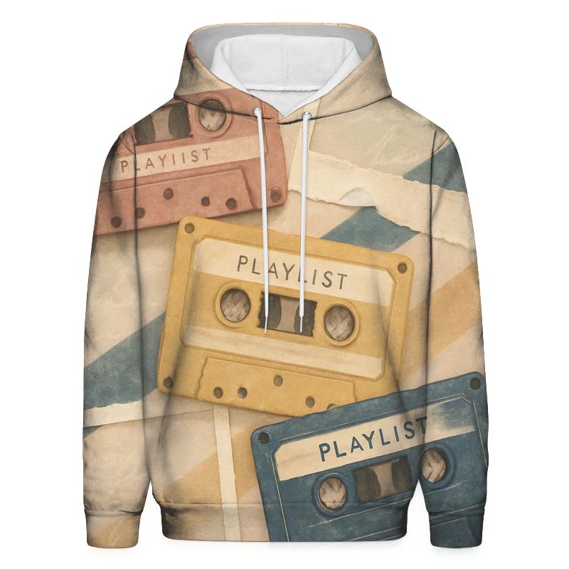 Retro Cassette Mixtape Collage custom hoodies