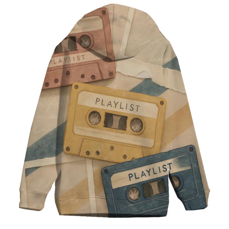Retro Cassette Mixtape Collage custom hoodies