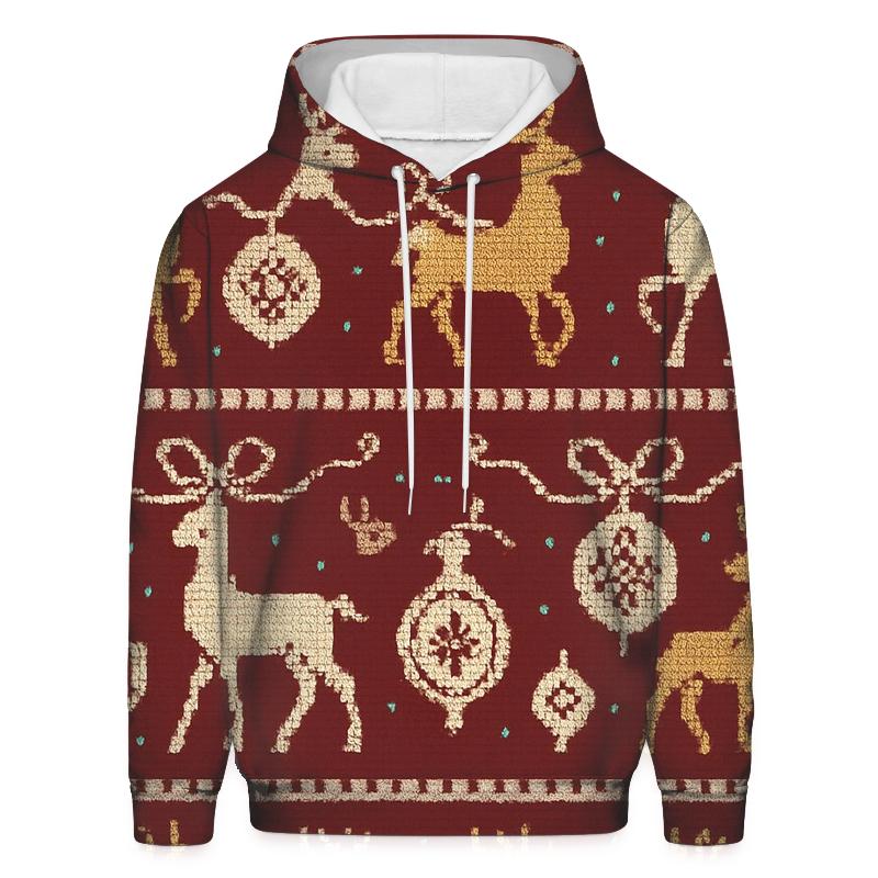 Reindeer Ribbon Carousel Design hoodie designs