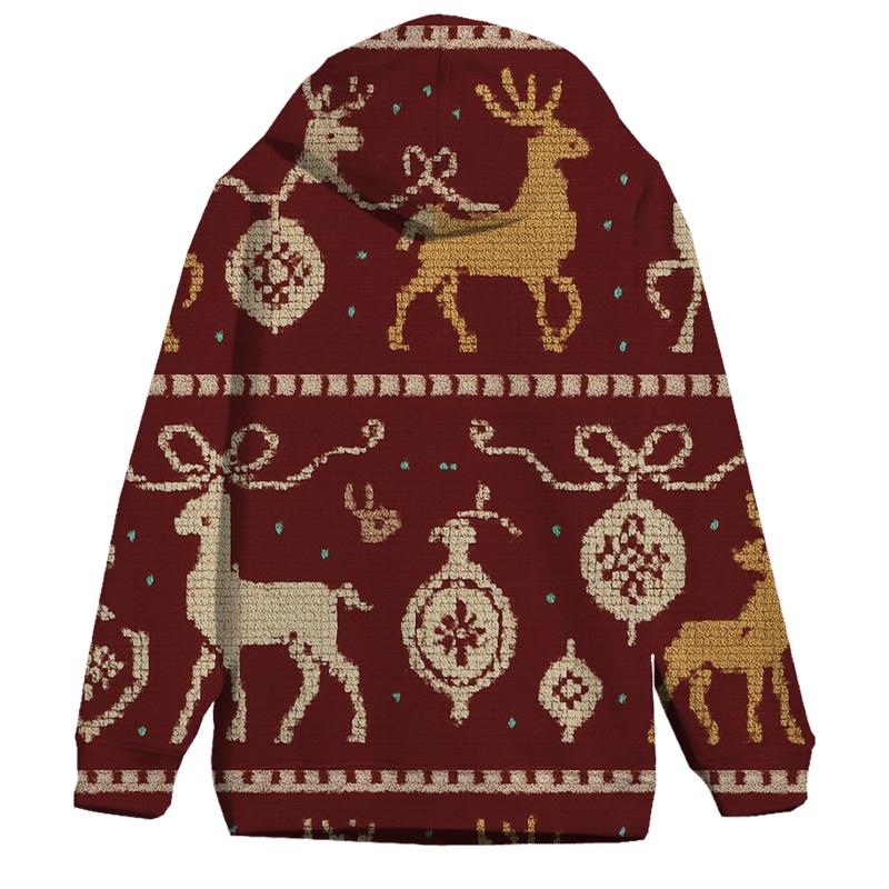 Reindeer Ribbon Carousel Design hoodie designs