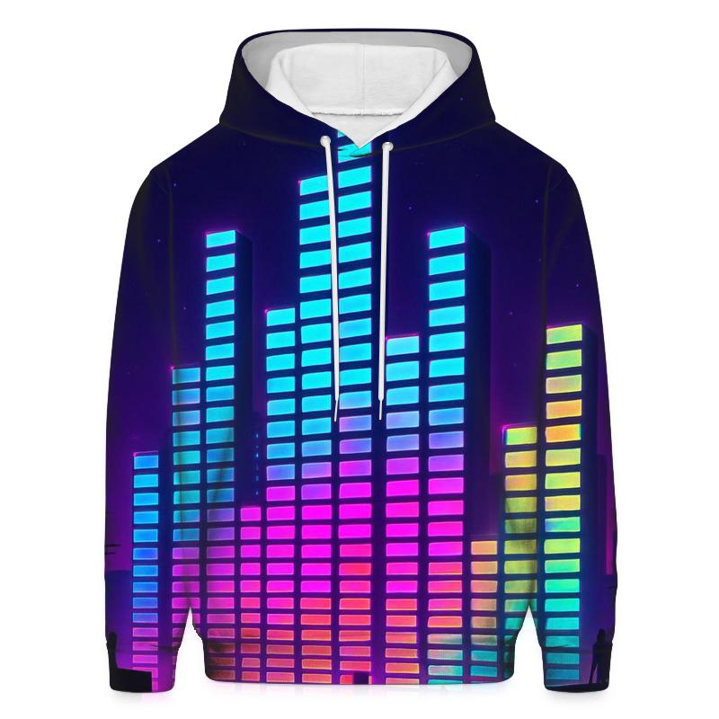 Neon Equalizer Skyline hoodie styles