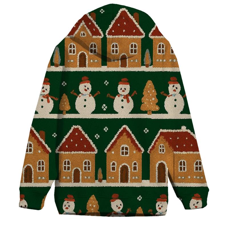 Gingerbread Village Parade Design embroidered hoodies