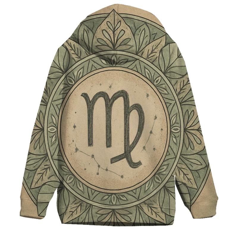 Virgo Earth Mandala Pattern hoodie styles