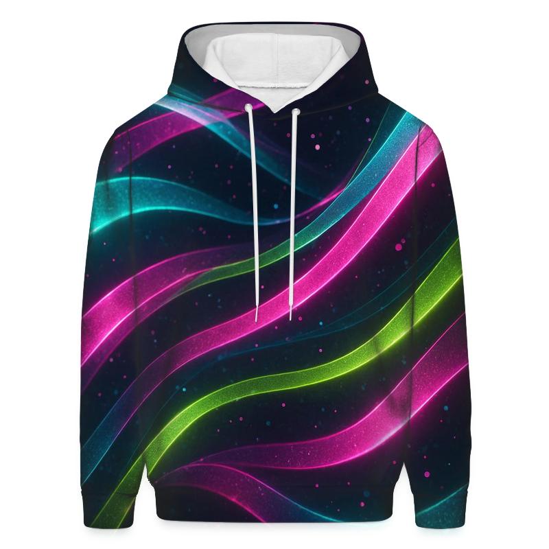 Electric Aurora Veil premium hoodies