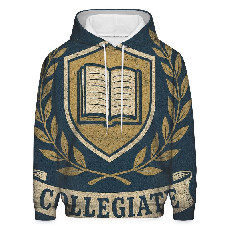 Faded College Crest Emblem pullover hoodies