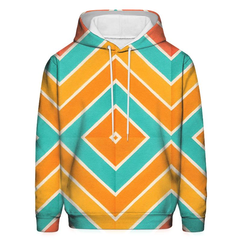 Chevron Accordion embroidered hoodies