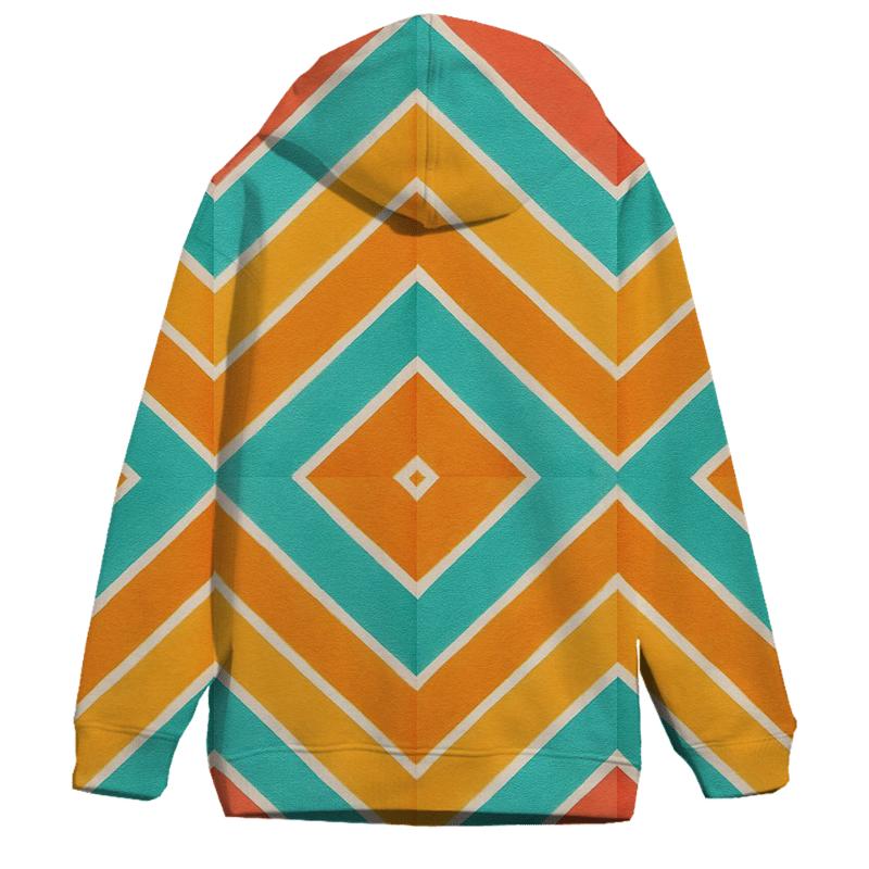 Chevron Accordion embroidered hoodies