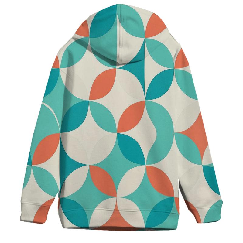 Groovy Pool Tiles printed hoodies