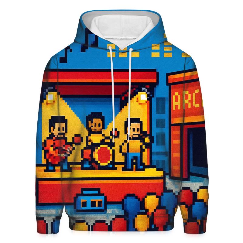 Pixel Pop Concert zip-up hoodies