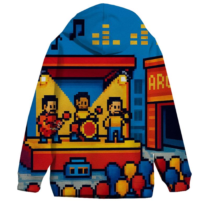 Pixel Pop Concert zip-up hoodies