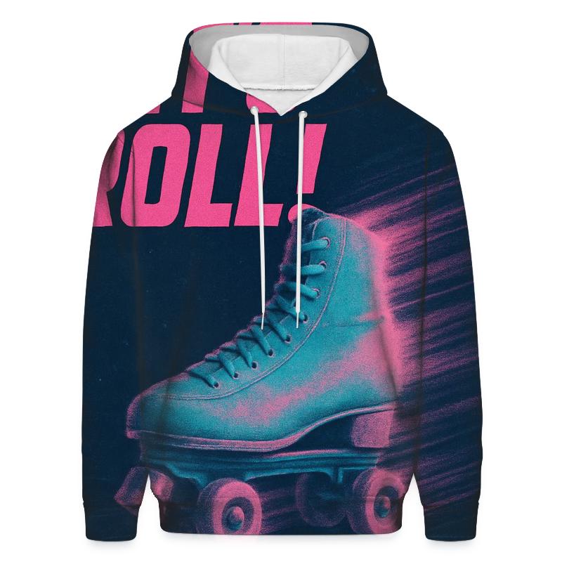Retro Roller Rink Neon Poster hoodie styles