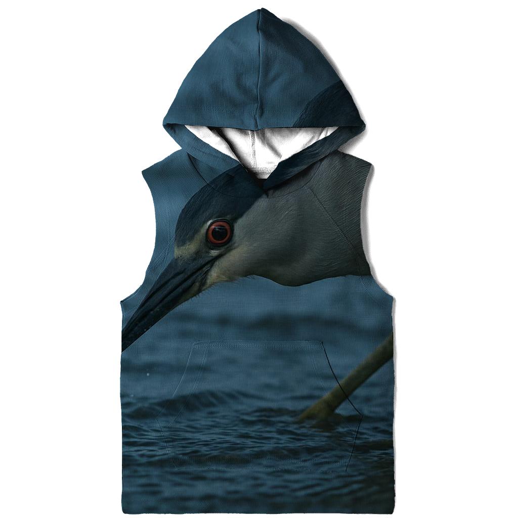 Estuary Night Heron Tidal Hunt designer hoodies