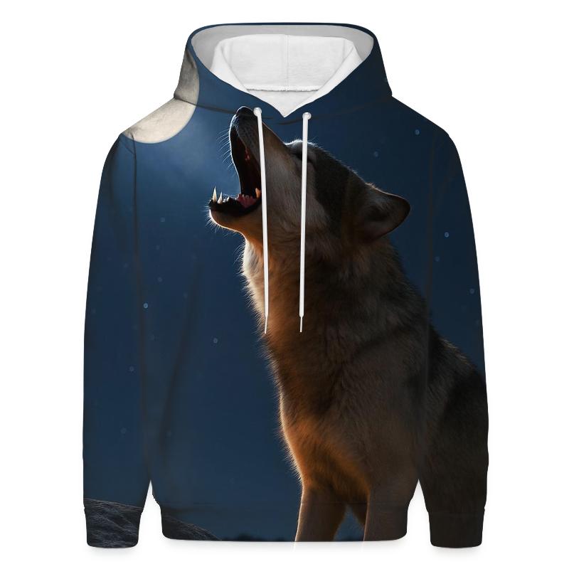 Moonlit Howl On Granite hoodie designs