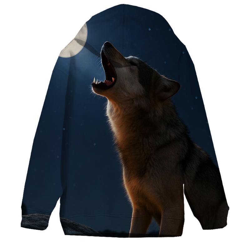 Moonlit Howl On Granite hoodie designs