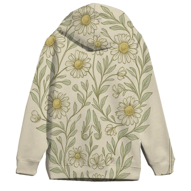 Floral Skull Chamomile hoodies fashion