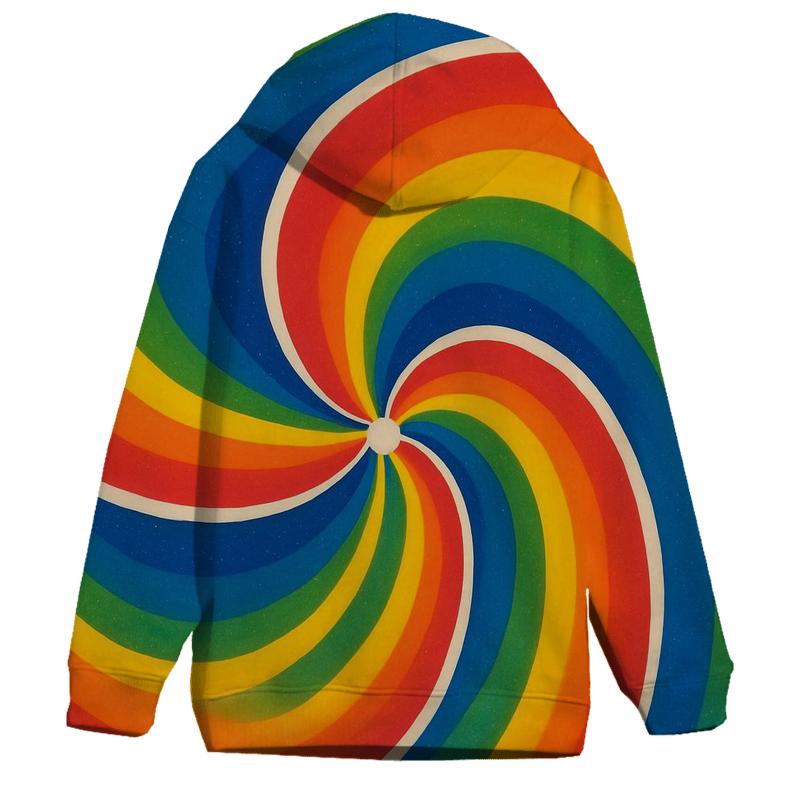 Split Rainbow Spiral graphic hoodies