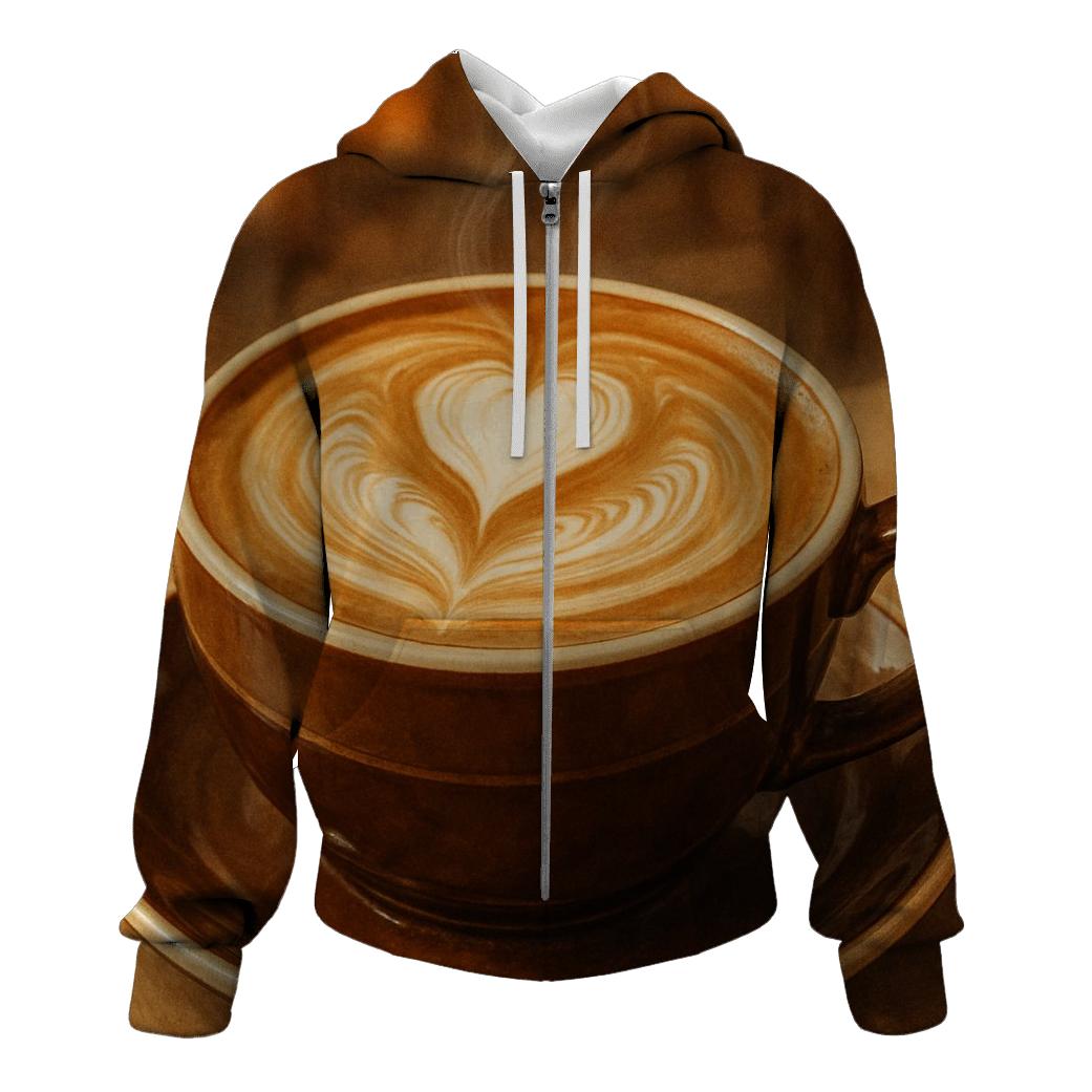 Latte Swirl Harmony printed hoodies