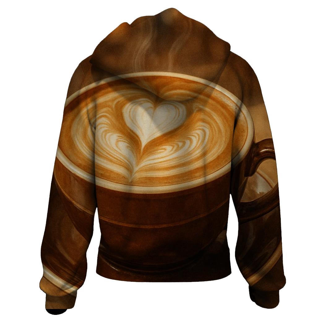 Latte Swirl Harmony printed hoodies