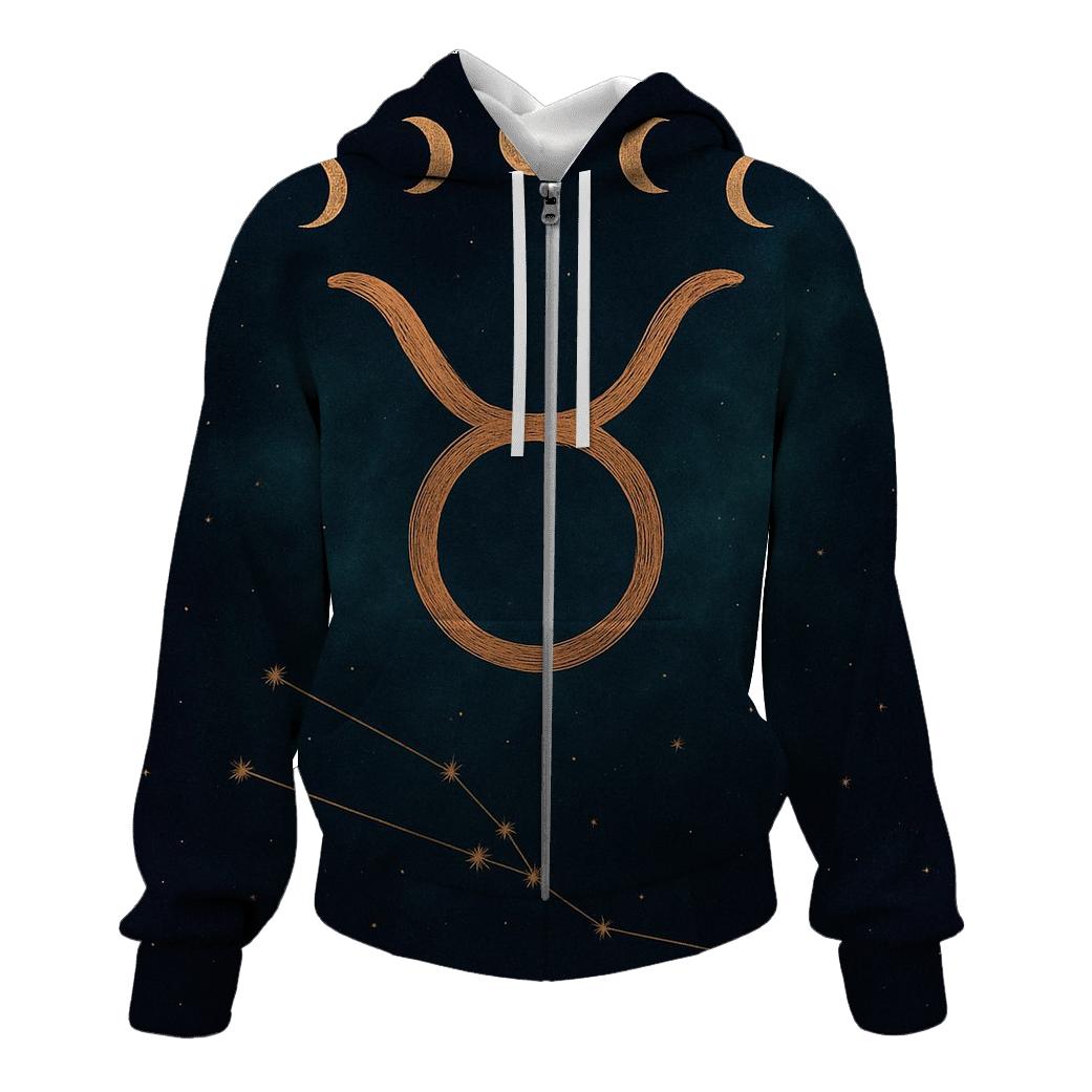 Celestial Taurus Bull Glyph heavyweight hoodies
