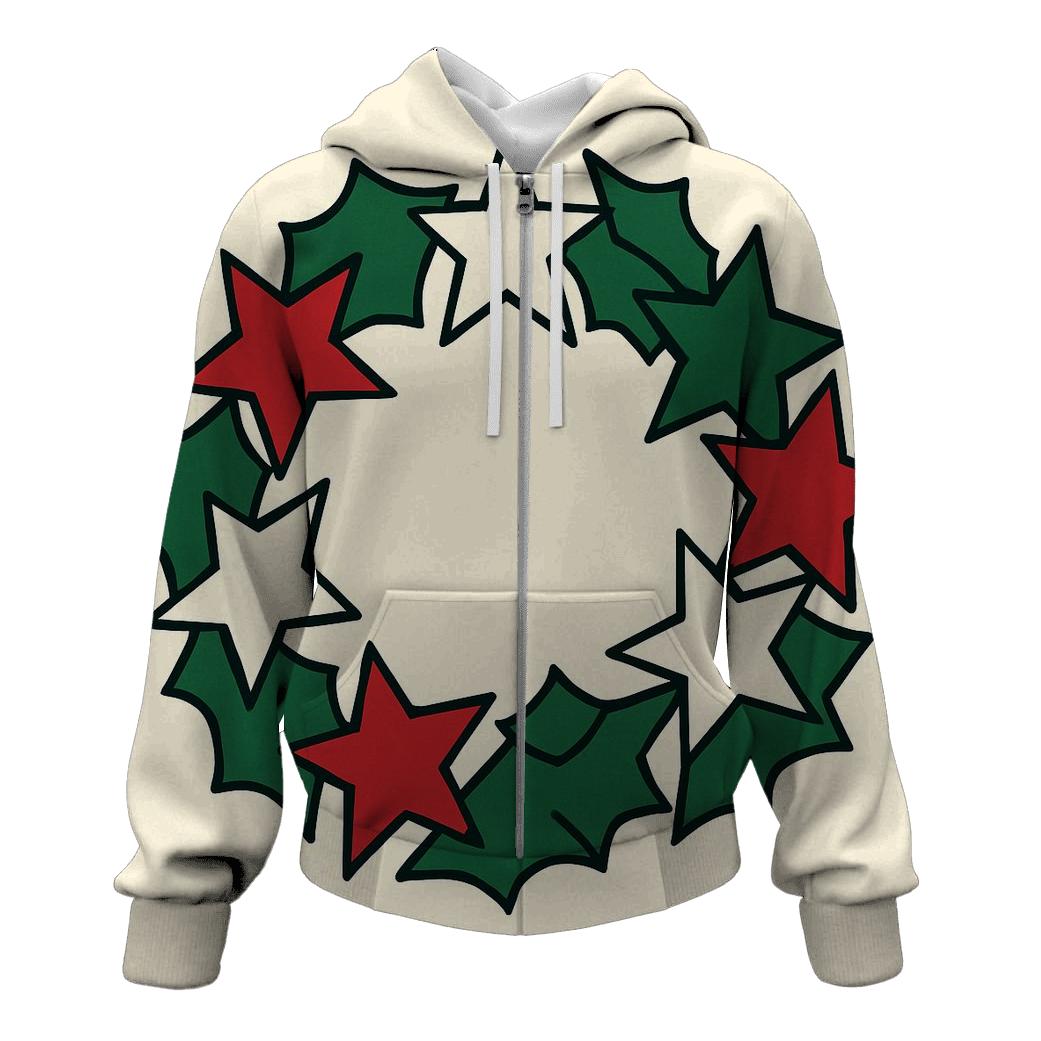 Starlit Wreath Geometry premium hoodies