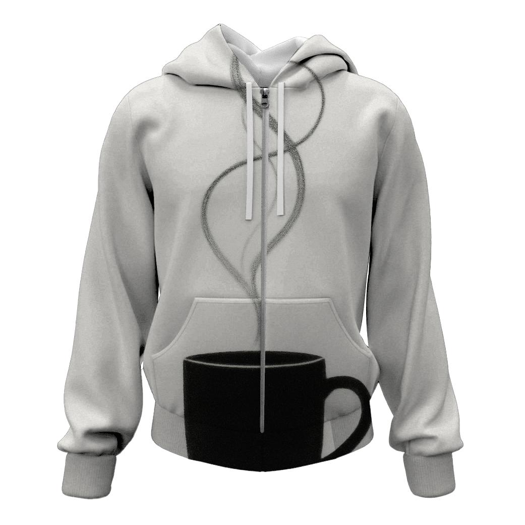 Steam Spiral Minimal zip-up hoodies