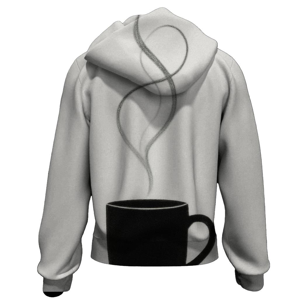 Steam Spiral Minimal zip-up hoodies
