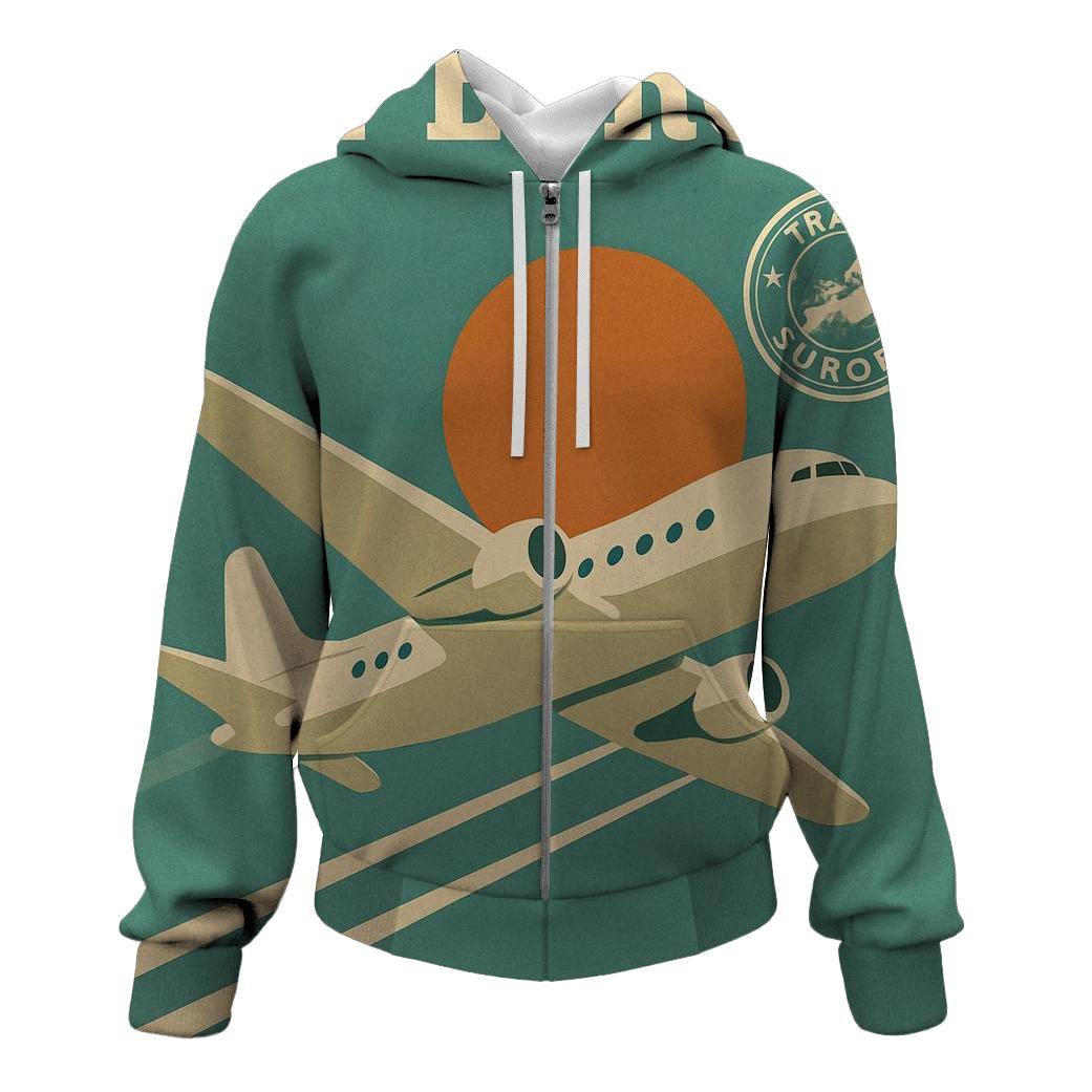 Vintage Airline Travel Poster custom hoodies