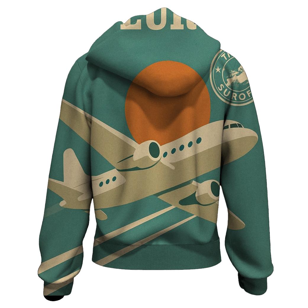 Vintage Airline Travel Poster custom hoodies