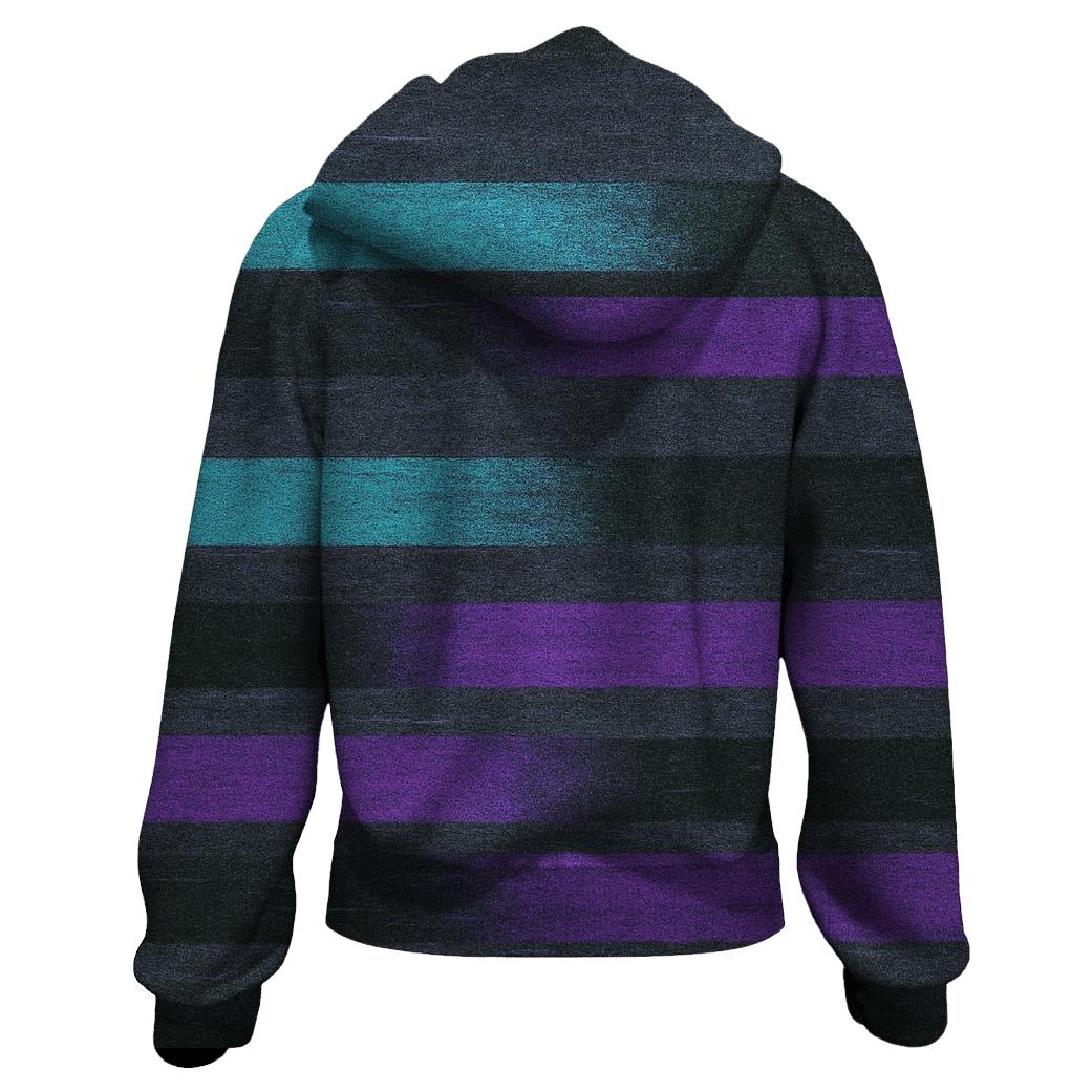 VHS Static Stripes printed hoodies