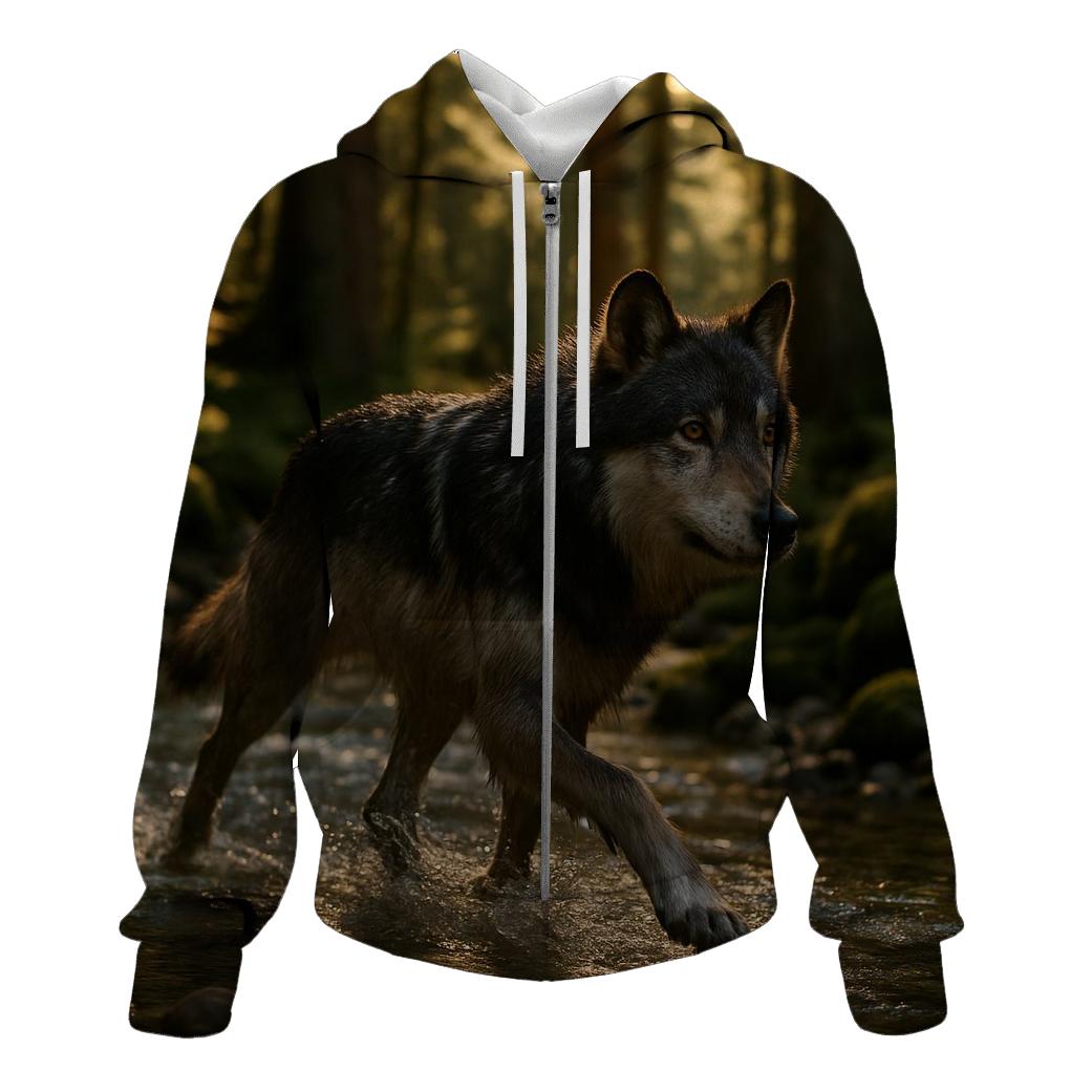Forest River Crossing printed hoodies