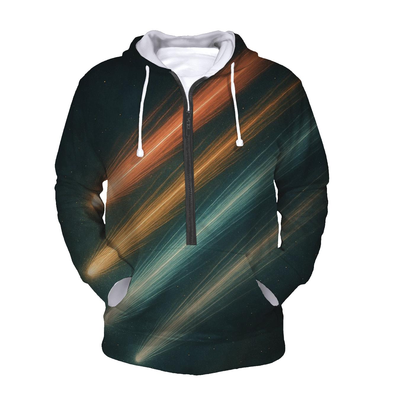 Comet Fan Overprint pullover hoodies