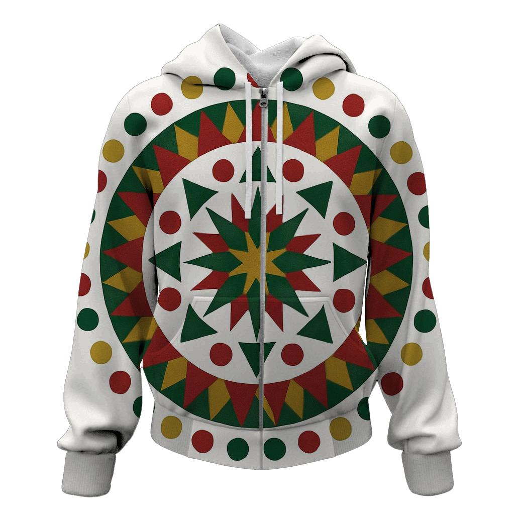 Starburst Ornament Mandala heavyweight hoodies