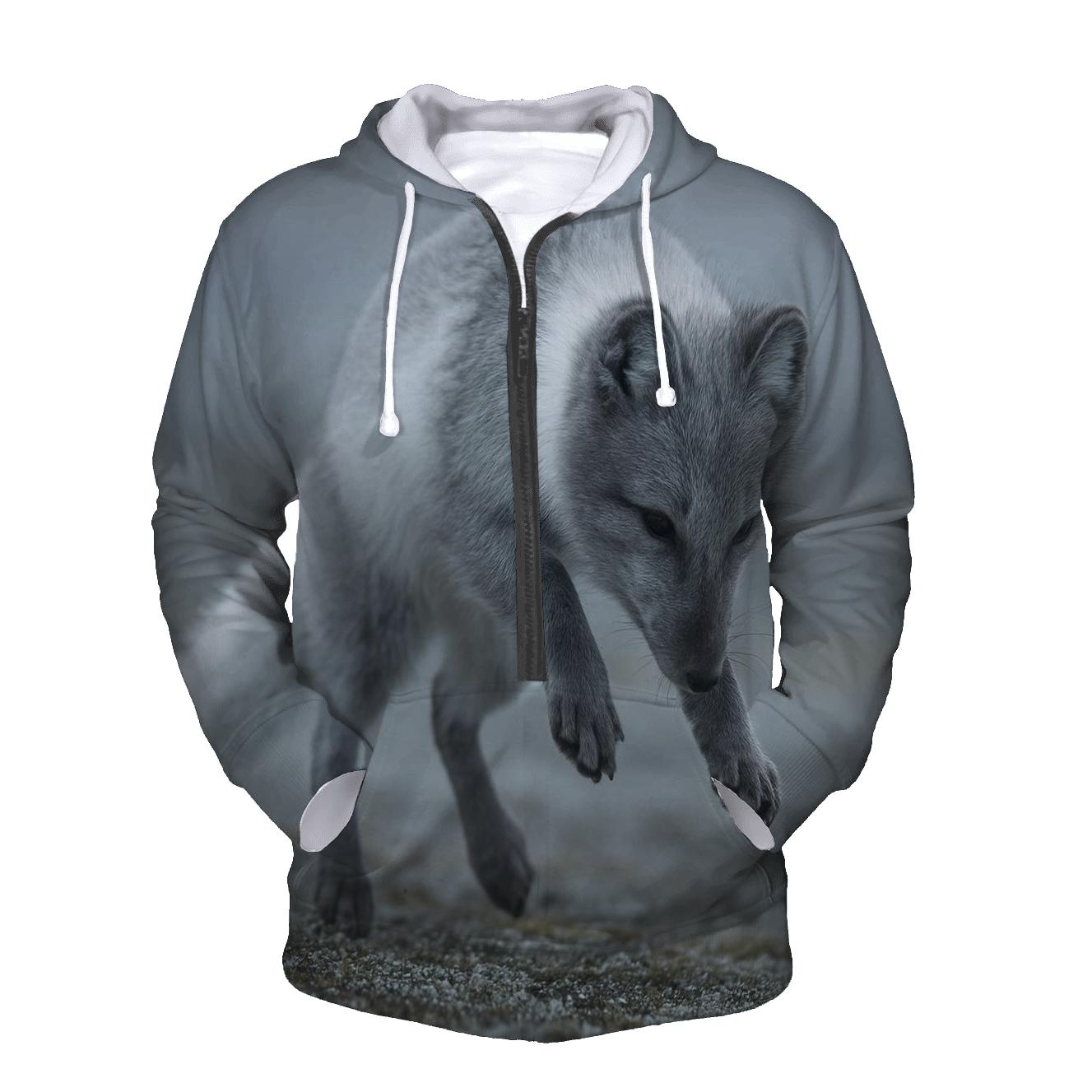 Tundra Forage Arctic Fox custom hoodies