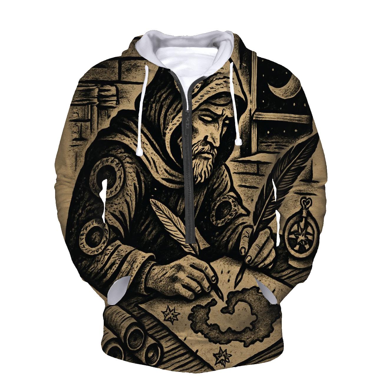 Astral Ouroboros Tattoo Cartographer graphic hoodies